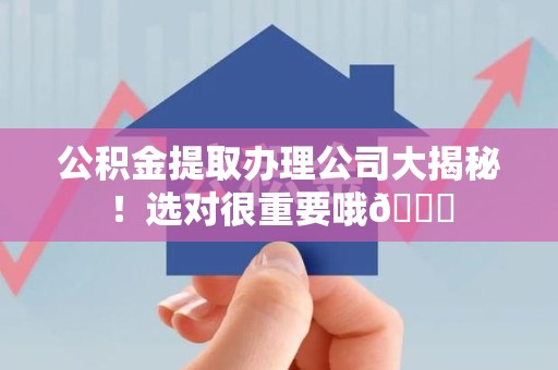 诏安公积金提取办理公司大揭秘！选对很重要哦😎